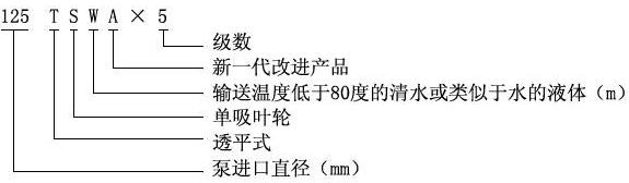 TSWA型（xíng）臥式多（duō）級離心泵型號意義