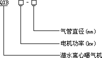 QXB型潛水離心（xīn）式曝氣機型號說明